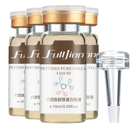 Fulljion Pure Collagen Protein Liquid Six Peptides Hyaluronic Acid  Moisturizer Skin Care Anti-Wrinkle Anti Aging Face Lift Serum