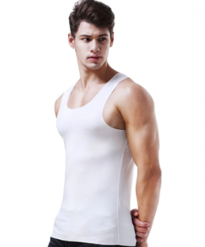 Fitness Undershirts High Quality Elastic Basic O Neck Sleeveless Male ...