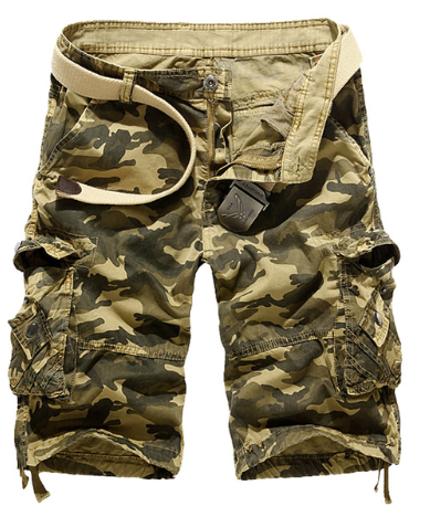 Camouflage Loose Cargo Shorts …