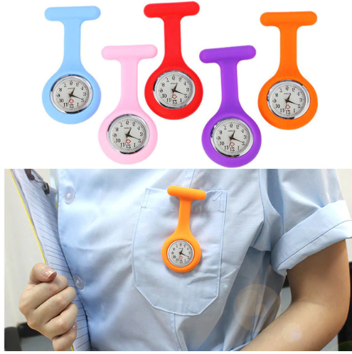 2019 Hot Sell Fashion Pocket Watches Silicone Nurse Watch Brooch Tunic Fob Watch With Free Battery