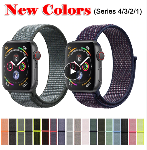 2019 Band For Apple Watch Series 3/2/1 38MM 42MM Nylon Soft Breathable Replacement Strap Sport Loop 