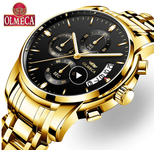 New 2019 OLMECA Relogio Masculino Men Watch Luxury Watches 3ATM Waterproof Clock Chronograph Wristwa