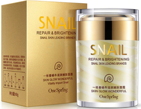 OneSping Snail Cream Anti Wrinkle and Nourishing Acne Treatment Faical Skin Care Moisturizer Repair 