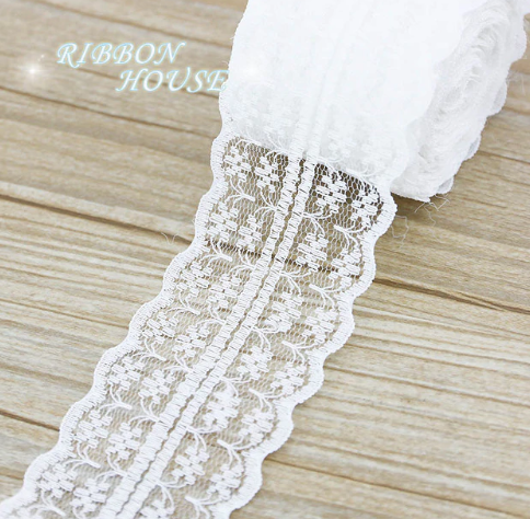2019 (5 yards/roll) 45mm White lace fabric Webbing Decoration Lovely gift packing Material