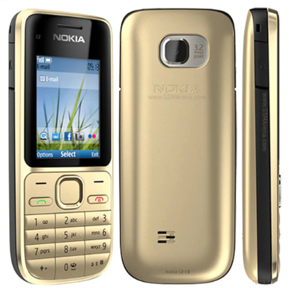 Nokia C2-01 Unlocked Mobile Phone C2 2.0" 3.2MP Bluetooth Russian&Hebrew keyboard Refurbish