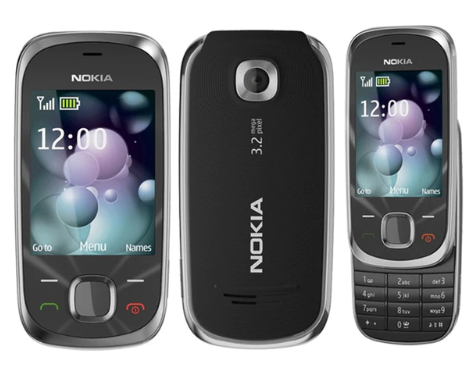 Nokia 7230 Mobile Cell Phone GSM Slide Unlocked Phone English /Russian/Hebrew/Arabic Keyboard & 