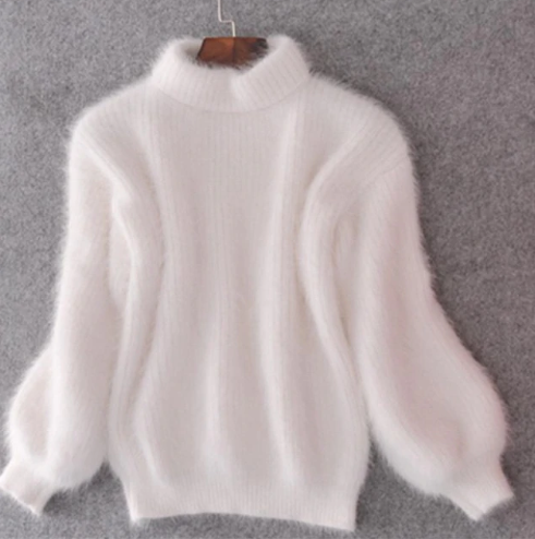 2019 Winter New Fashion Thickened Warm Turtleneck Mohair Female Sweater