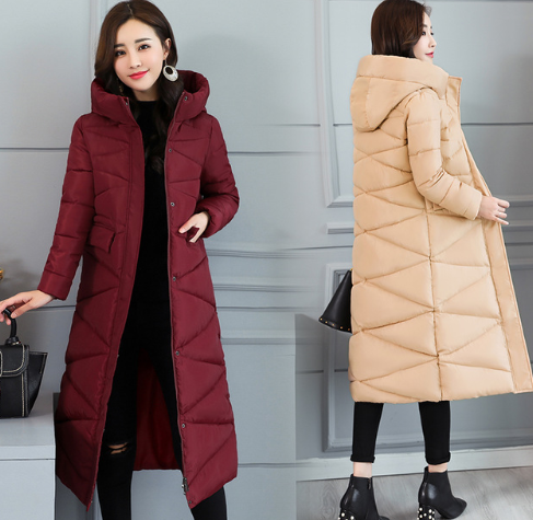 Korean Coats woman winter outwear 2019 long warm thicke down parka fashion