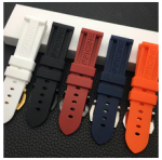 22mm 24mm 26mm Black Blue Red Orange white watch band Silicone Rubber Watchband &hellip;