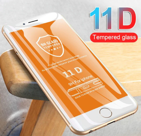 Curved Edge Protective Glass on the For iPhone 7 8 6 6S Plus Tempered Screen Protector