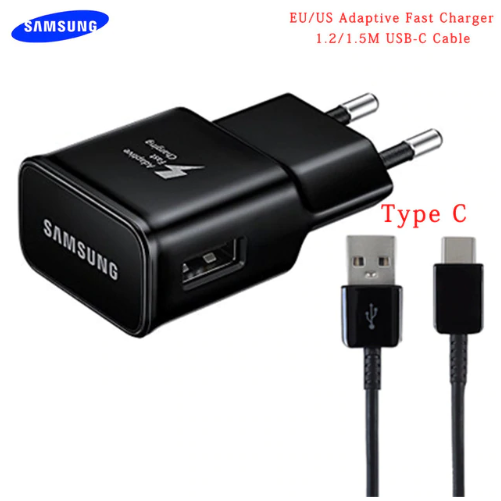 Original Samsung Adaptive Fast Charger USB Quick Adapter 1.2/1.5M TYPE C Cable
