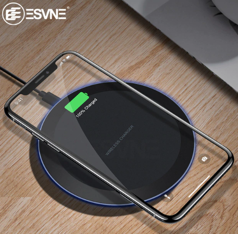 ESVNE 5W Qi Wireless Charger for iPhone X Xs MAX XR 8 plus Fast Charging for Samsung S8 S9 Plus