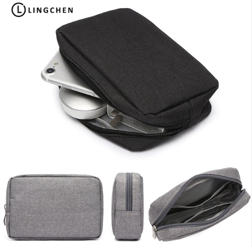 LINGCHEN Power Bank Case Box for iPhone 6 7 8 X Oxford Cloth Bag External Hard Drive Disk Power Bank