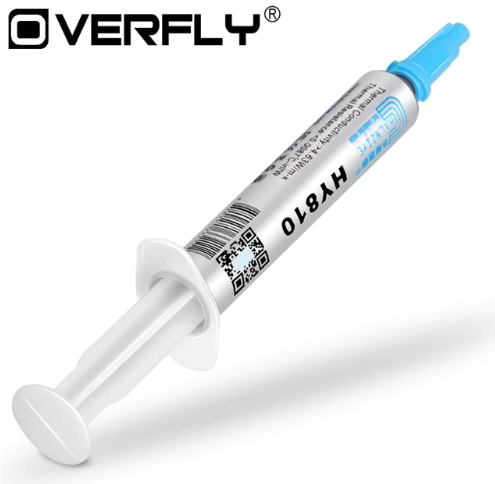 Overfly Universal Thermal Grease Silver CPU Chip Heatsink Paste Syringe Thermal Greasewith A Plastic
