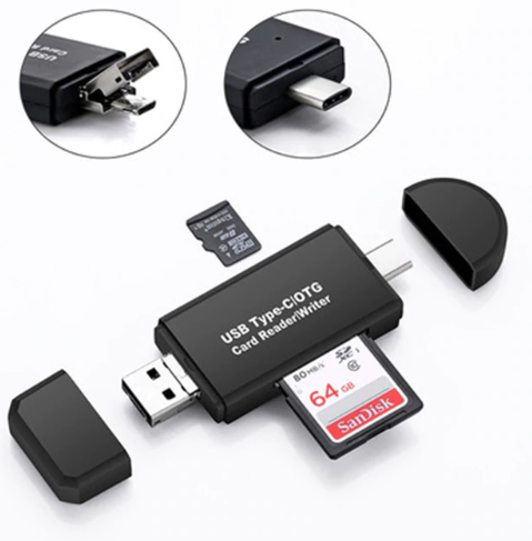 2019 Type C & micro USB & USB 3 In 1 OTG Card Reader High-speed USB2.0 U&hellip;