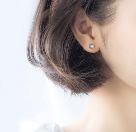 2019 INZATT Classic Tiny Round MoonStone Stud Earrings Real 925 Sterling Silver &hellip;