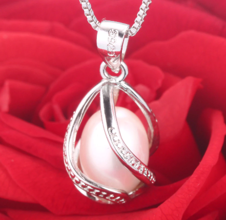 2019 Cauuev genuine 100% Natural freshwater Pearl Jewelry Hot Selling 925 Sterling Silver Pendant Ne