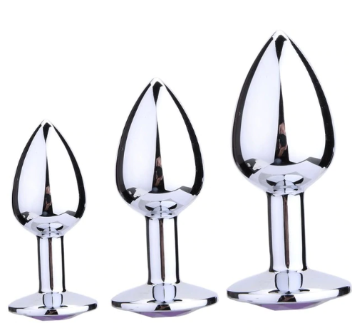 Stainless Steel Metal Anal Plug With Crystal Diamond Jewelry Butt Plug Small Siz&hellip;