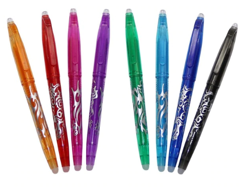 New 2019 1Pc New 0.5mm Erasable Pen 5 pcs Refills Colorful 8 Color Creative Drawing Tools Student Wr