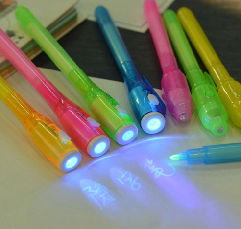 New 2019 Korean Stationery Creative Magic UV Light Pen Invisible Ink Pen Funny Marker Pen School Sup