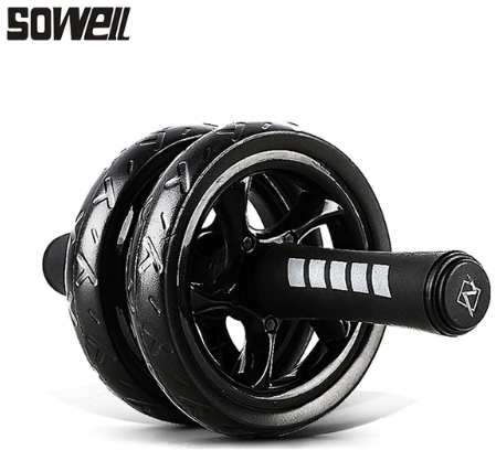 New 2019 Muscle Exercise Equipment Home Fitness Equipment Double Wheel Abdominal Power Wheel Ab Roll
